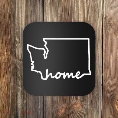 Washington Home State Map Coaster