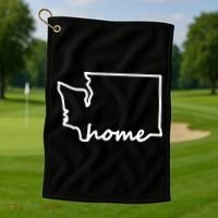 Washington Home State Map Golf Towel thumb 1