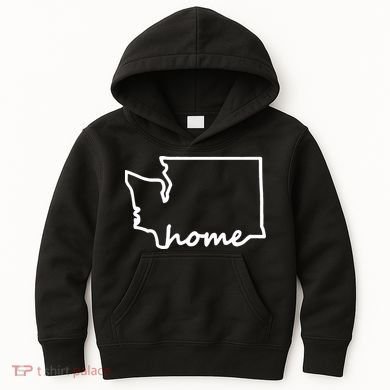 Washington Home State Map Kids Hoodie