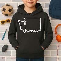 Washington Home State Map Kids Hoodie thumb 2