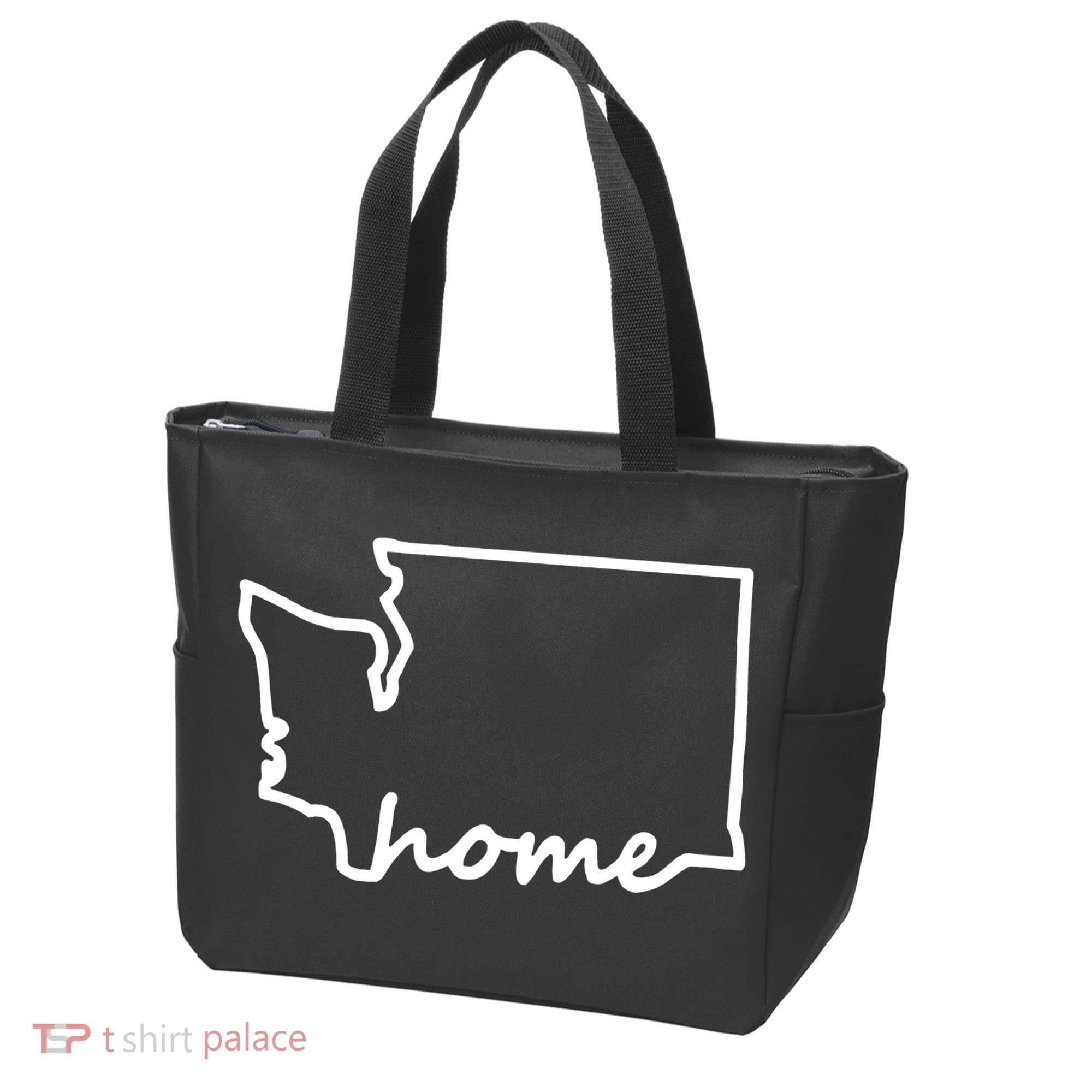 Washington Home State Map Tote Bag