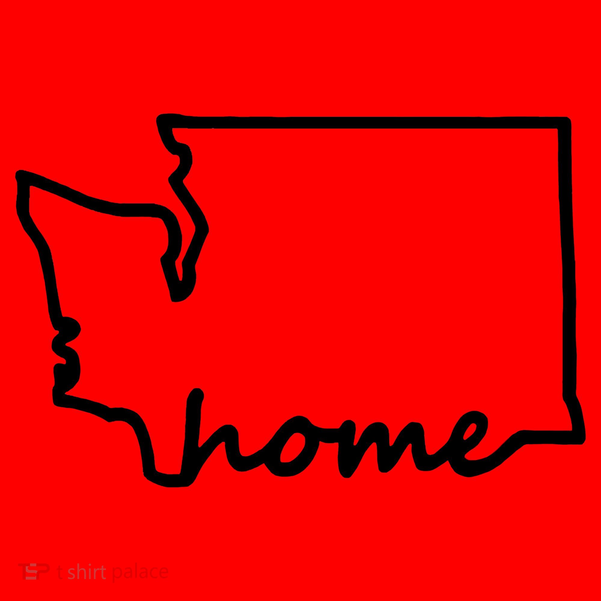 Washington Home State Map Santa Hat