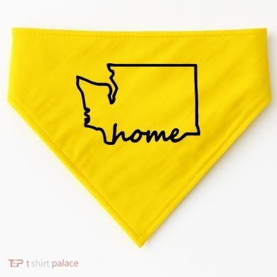 Washington Home State Map USA-Made Doggie Bandana