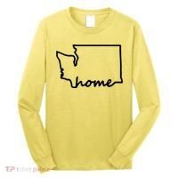 Washington Home State Map Long Sleeve Shirt thumb 0