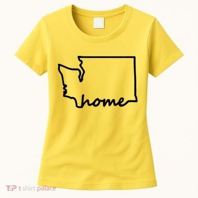 Washington Home State Map Women's T-Shirt
