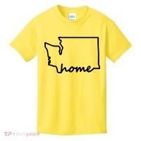 Washington Home State Map Kids T-Shirt thumb 0