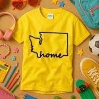 Washington Home State Map Kids T-Shirt thumb 3