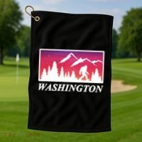 Washington Pacific Northwest Big Foot Golf Towel thumb 1
