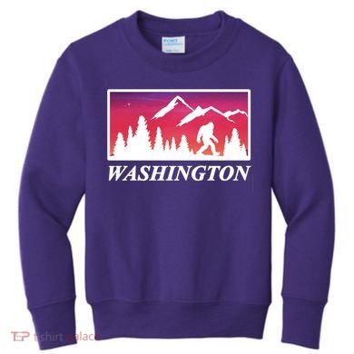 Washington Pacific Northwest Big Foot Kids Sweatshirt