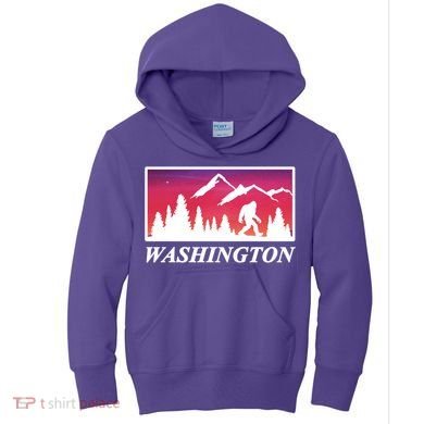 Washington Pacific Northwest Big Foot Kids Hoodie