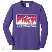 Washington Pacific Northwest Big Foot Kids Long Sleeve Shirt thumb 0