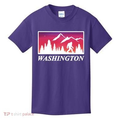 Washington Pacific Northwest Big Foot Kids T-Shirt