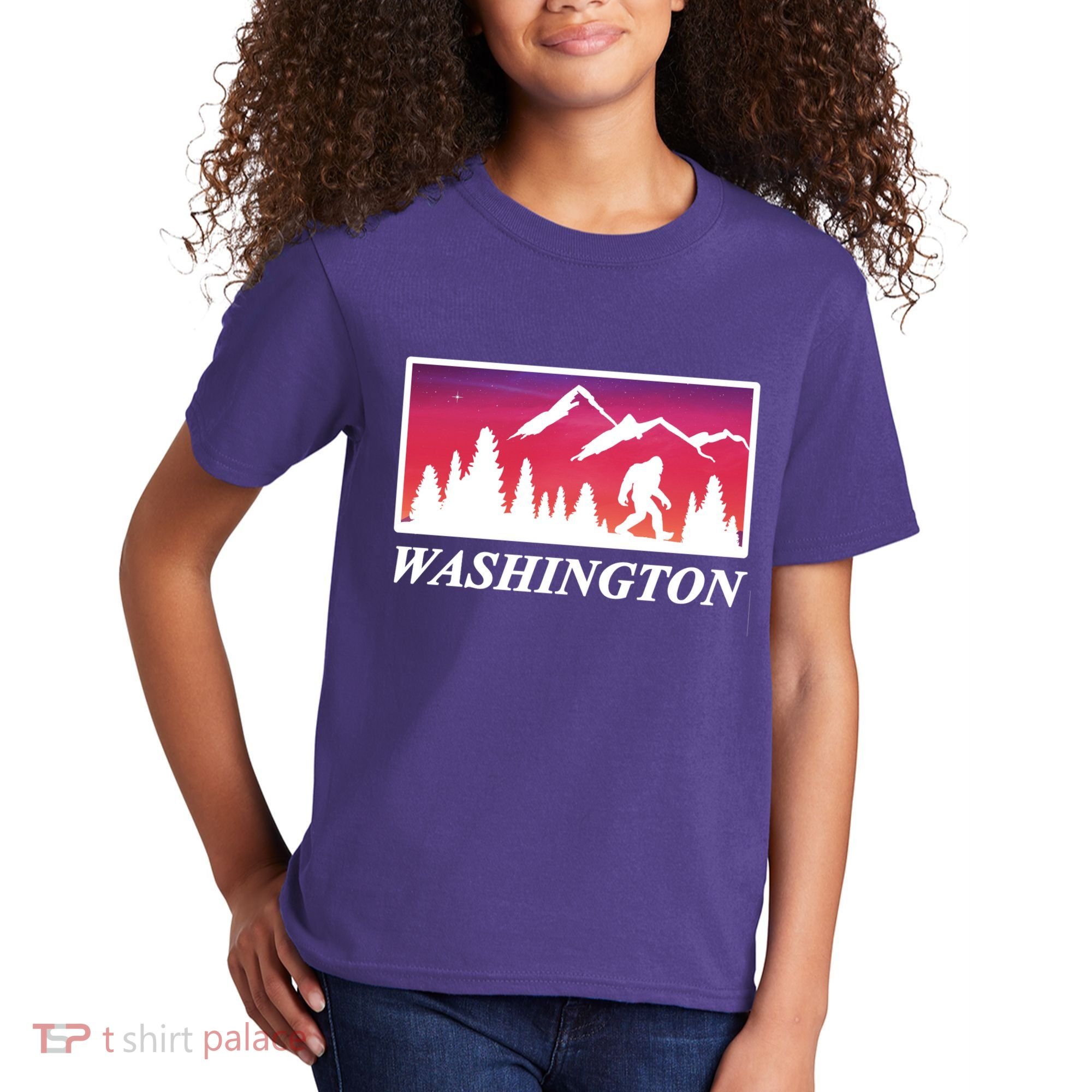 Washington Pacific Northwest Big Foot Kids T-Shirt