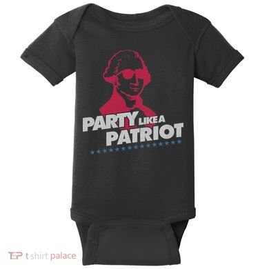 Washington Party Like a Patriot Baby Bodysuit