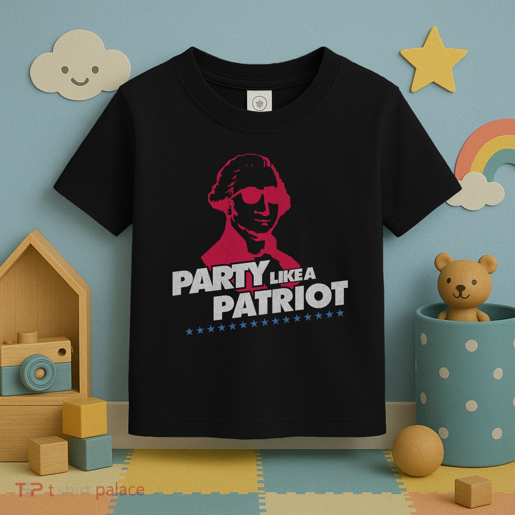 Washington Party Like a Patriot Toddler T-Shirt
