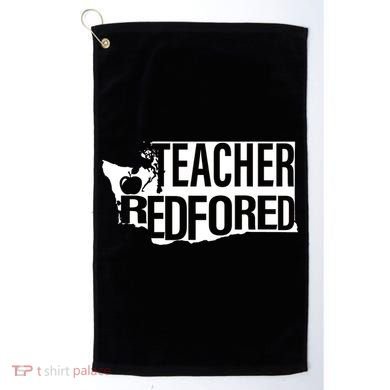 Washington Teacher Red For Ed Education Golf Towel