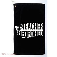 Washington Teacher Red For Ed Education Golf Towel thumb 0