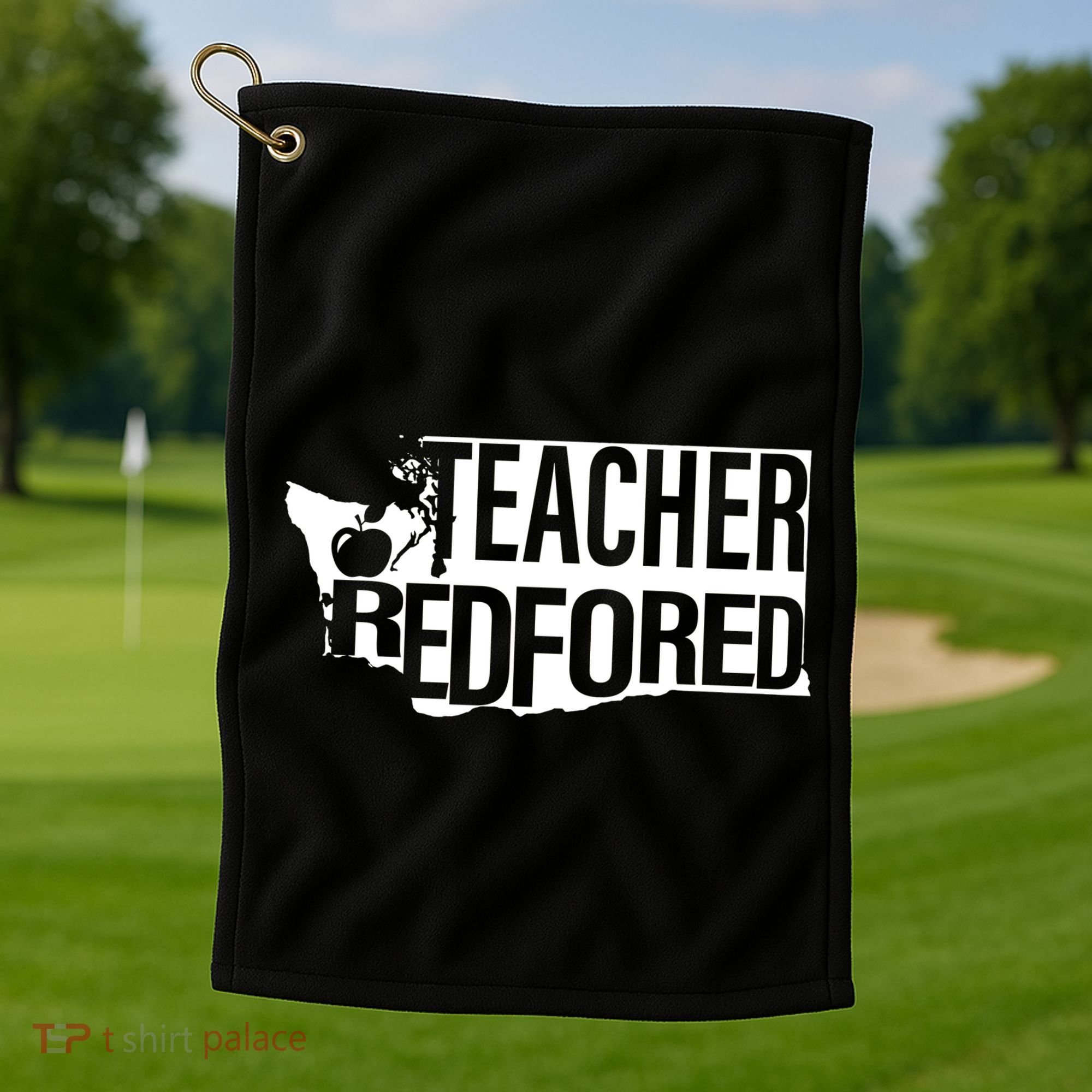 Washington Teacher Red For Ed Education Golf Towel
