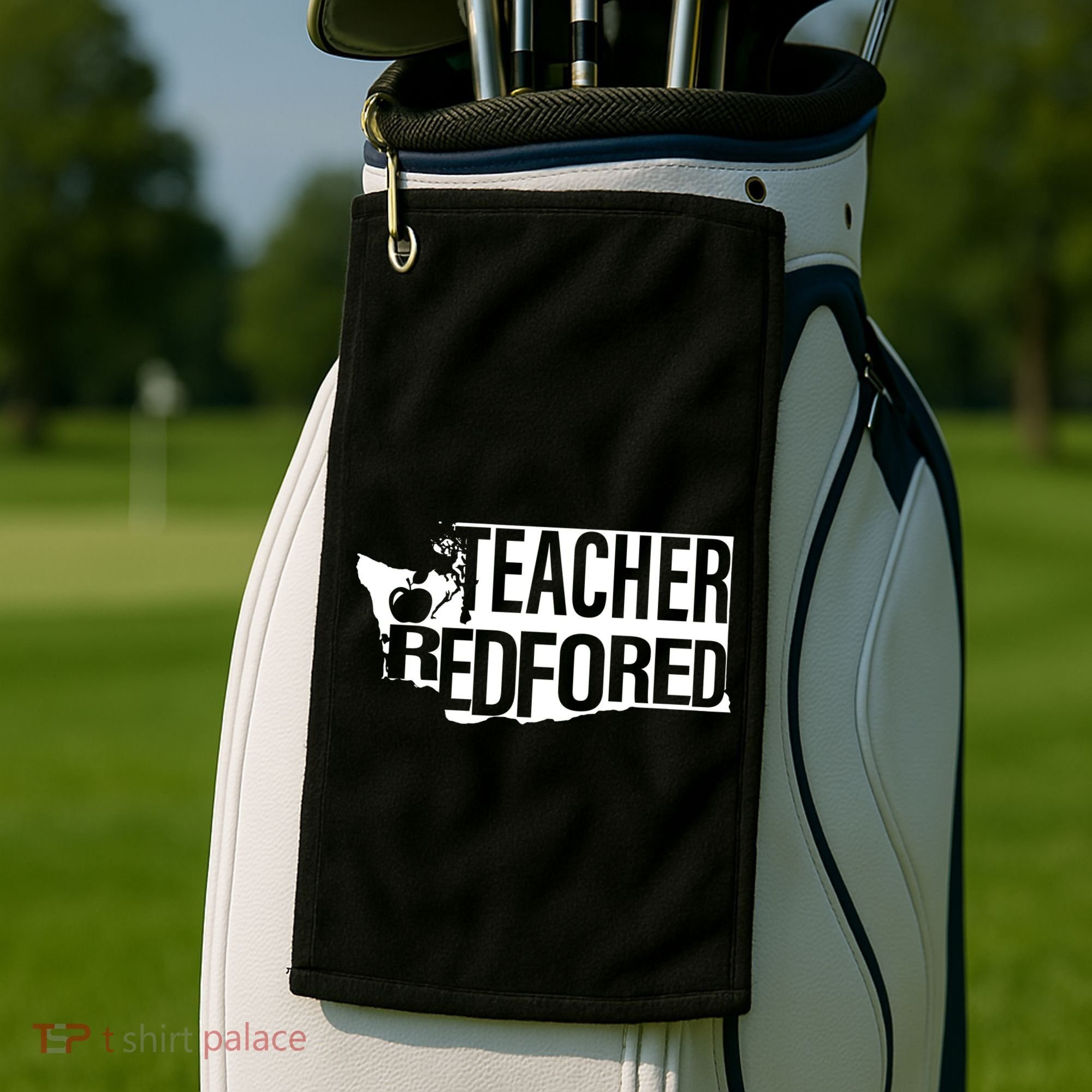 Washington Teacher Red For Ed Education Golf Towel