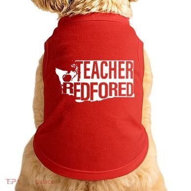 Washington Teacher Red For Ed Education Doggie Tank