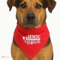 Washington Teacher Red For Ed Education USA-Made Doggie Bandana thumb 1