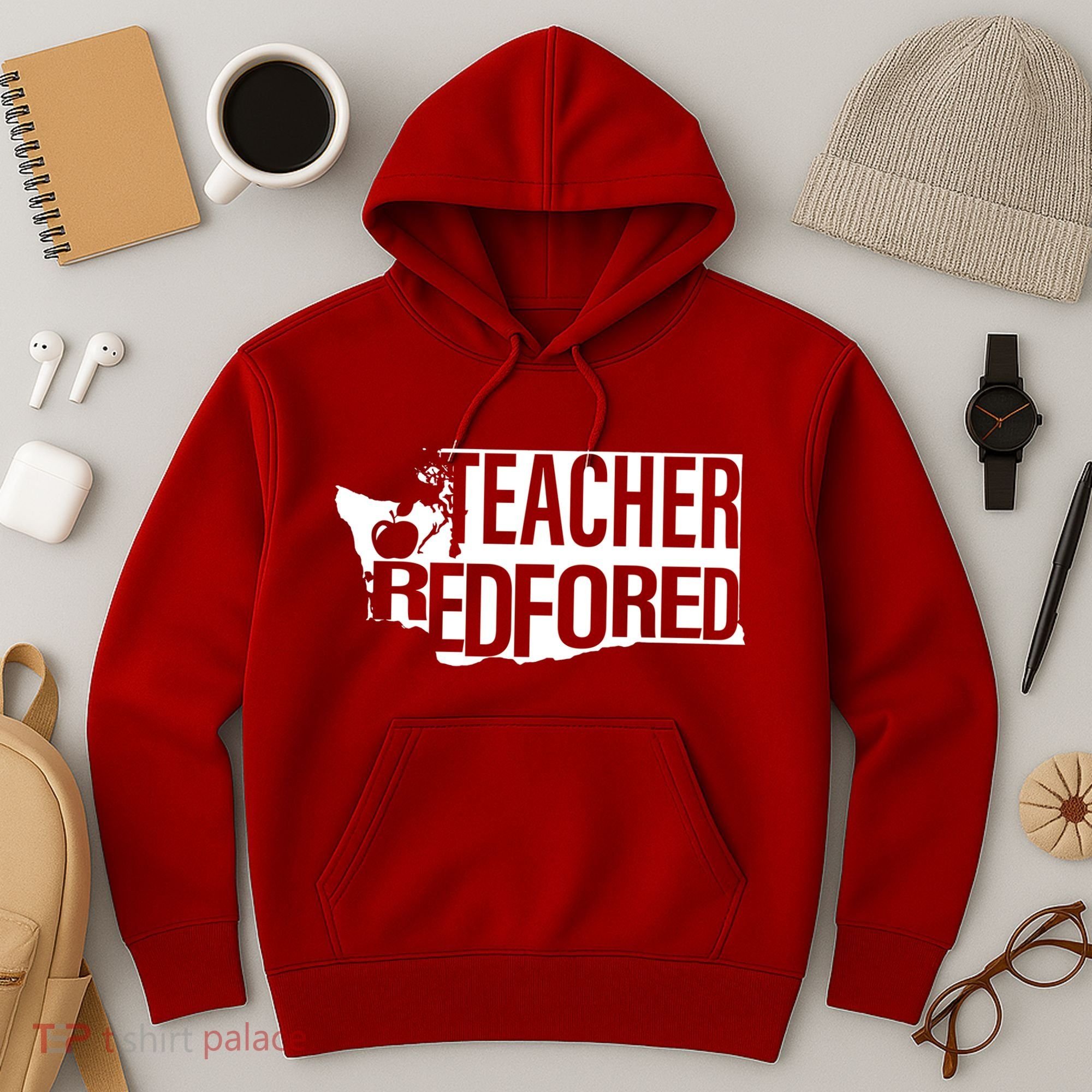 Washington Teacher Red For Ed Education Hoodie