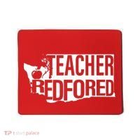 Washington Teacher Red For Ed Education Mousepad thumb 0
