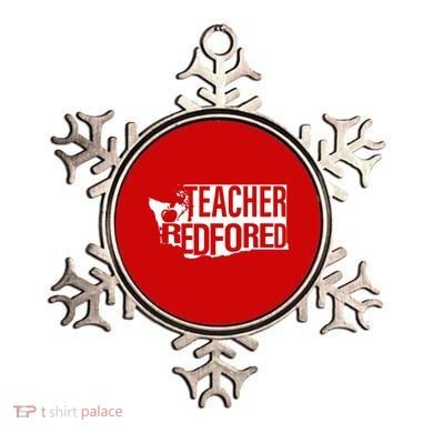 Washington Teacher Red For Ed Education Ornament