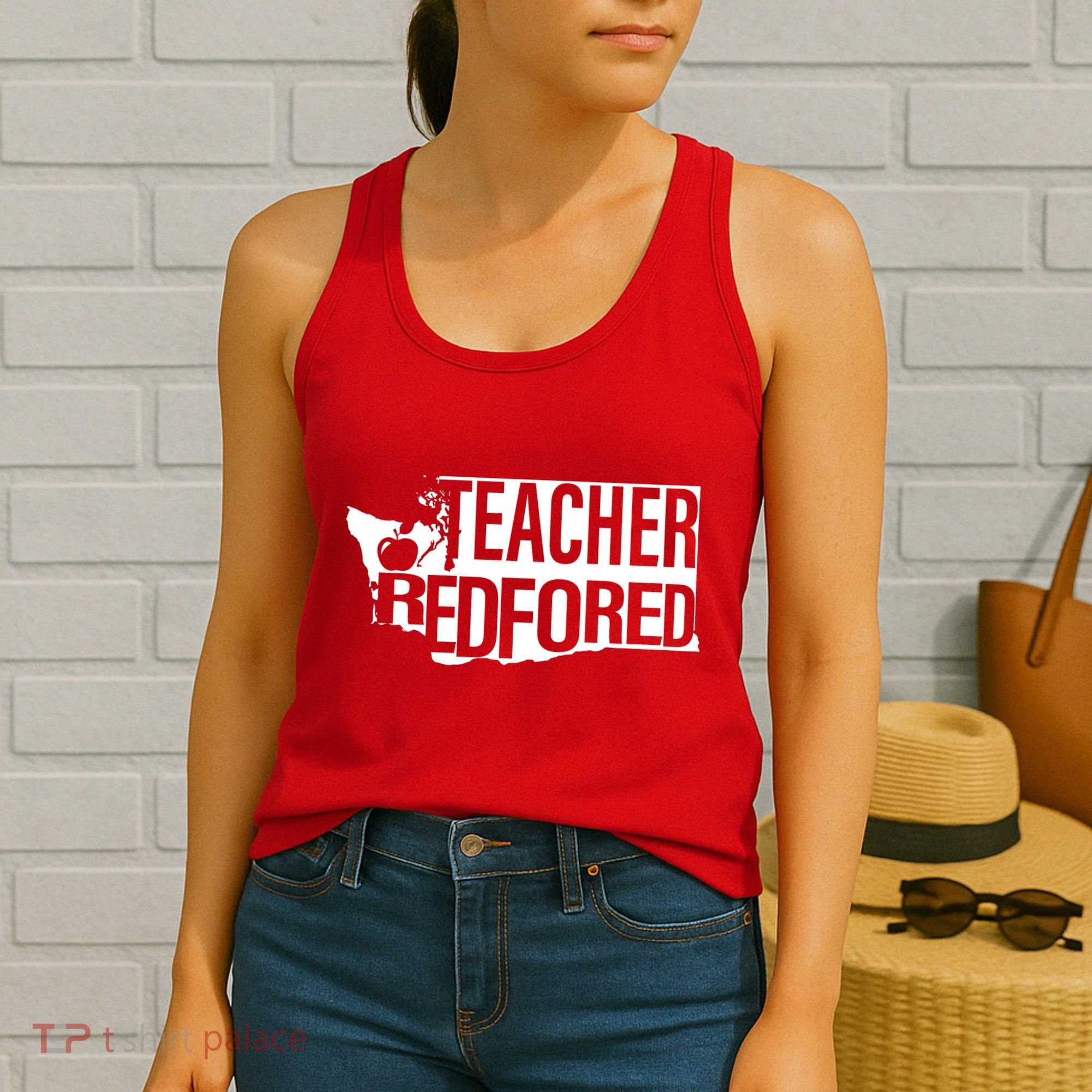 Washington Teacher Red For Ed Education Women's Tank Top