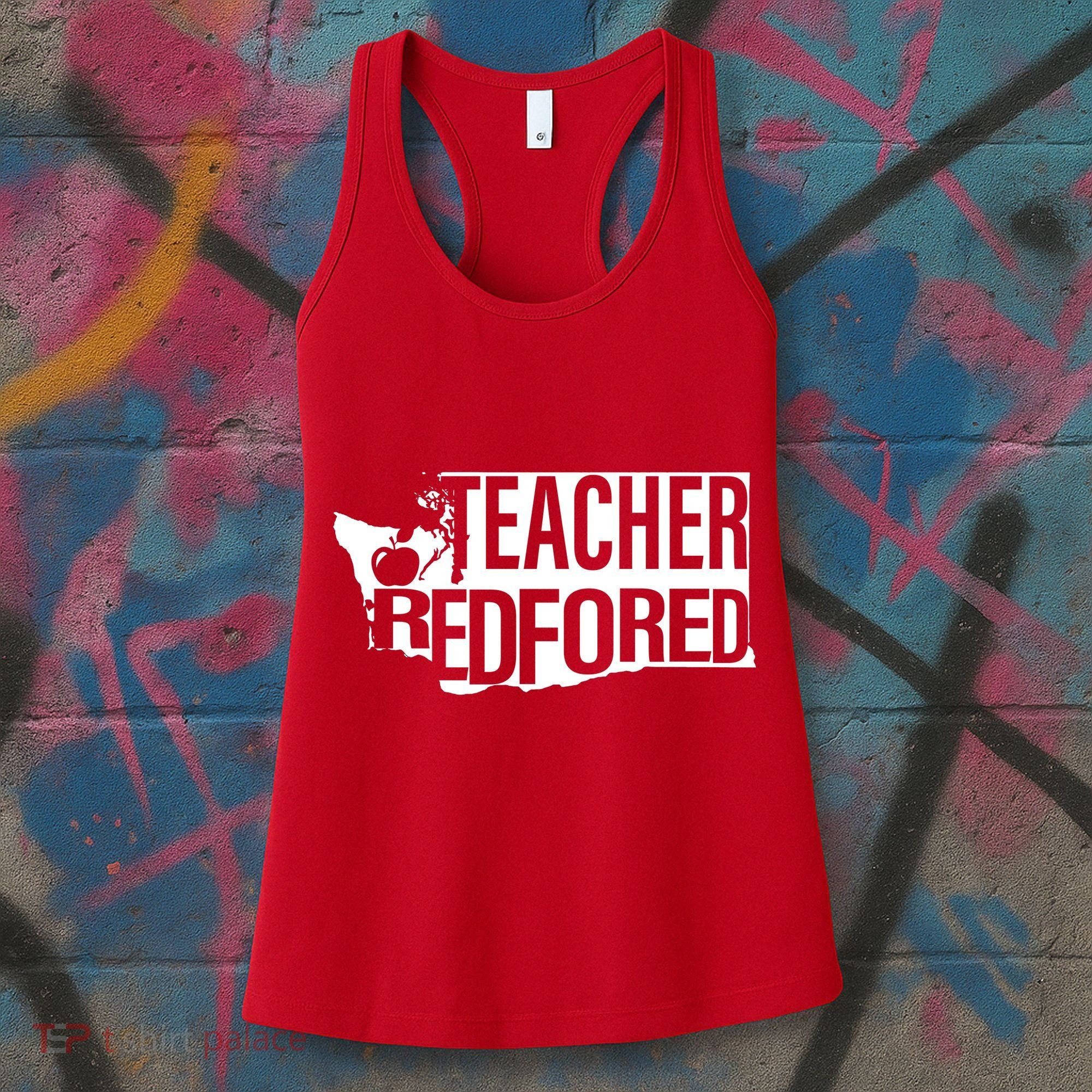 Washington Teacher Red For Ed Education Women's Tank Top