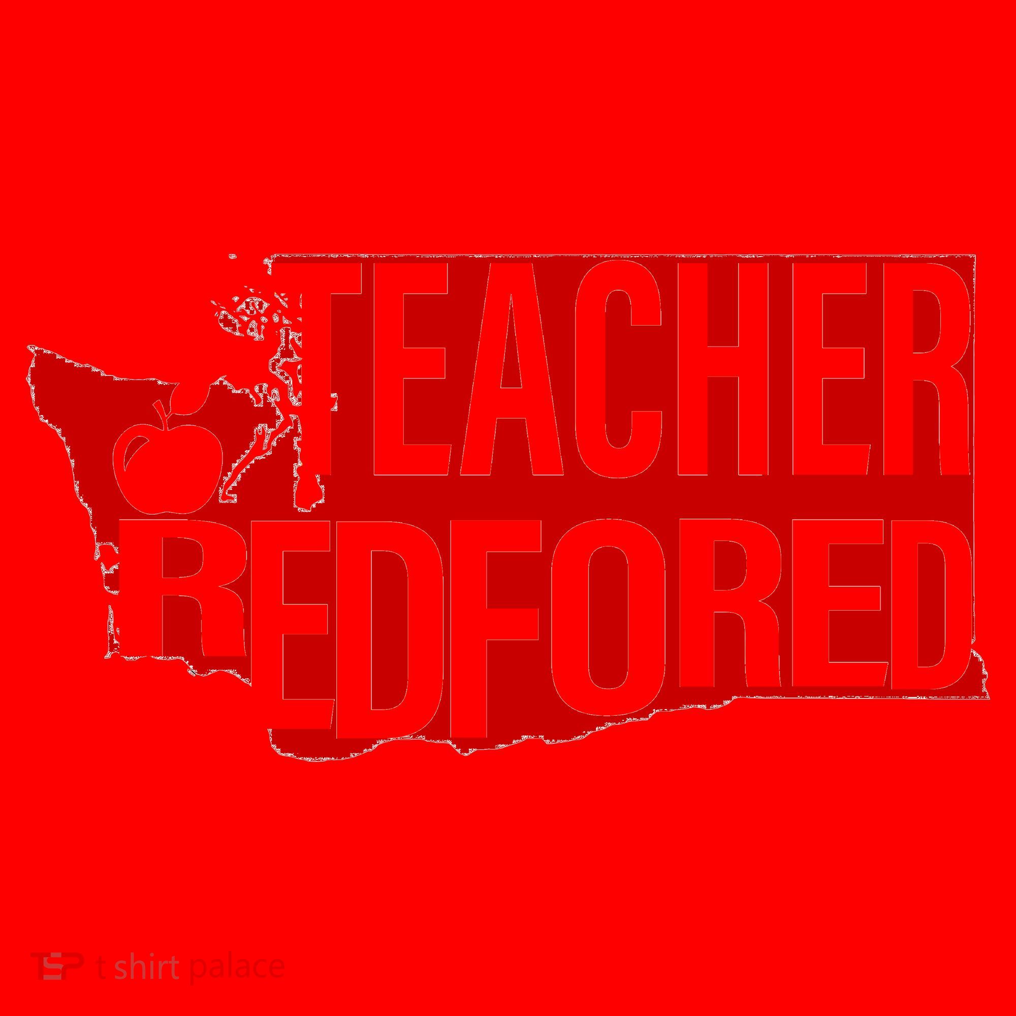 Washington Teacher Red For Ed Education Santa Hat