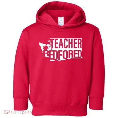 Washington Teacher Red For Ed Education Toddler Hoodie