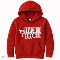 Washington Teacher Red For Ed Education Kids Hoodie thumb 0