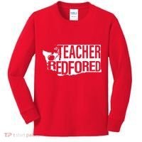 Washington Teacher Red For Ed Education Kids Long Sleeve Shirt thumb 0