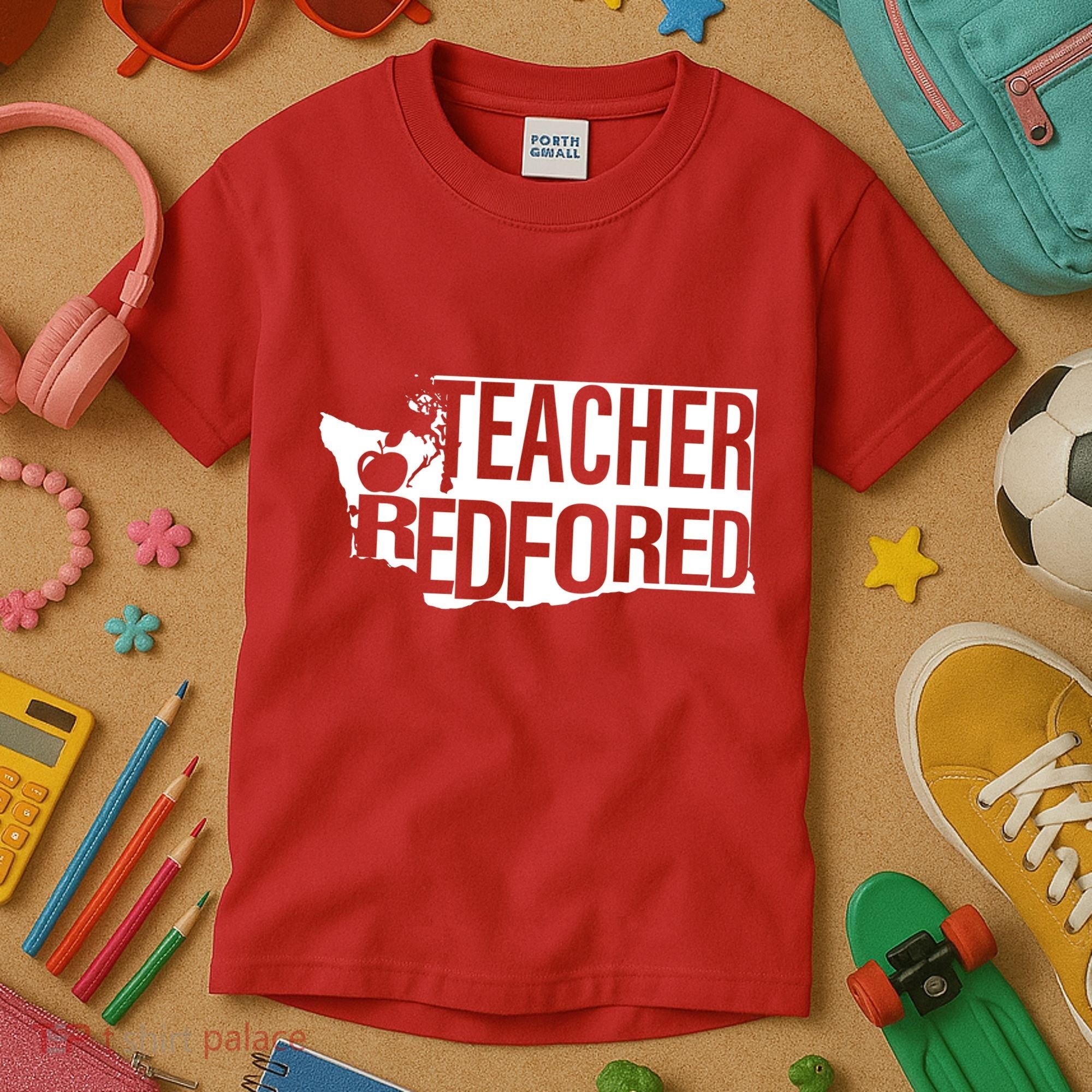 Washington Teacher Red For Ed Education Kids T-Shirt