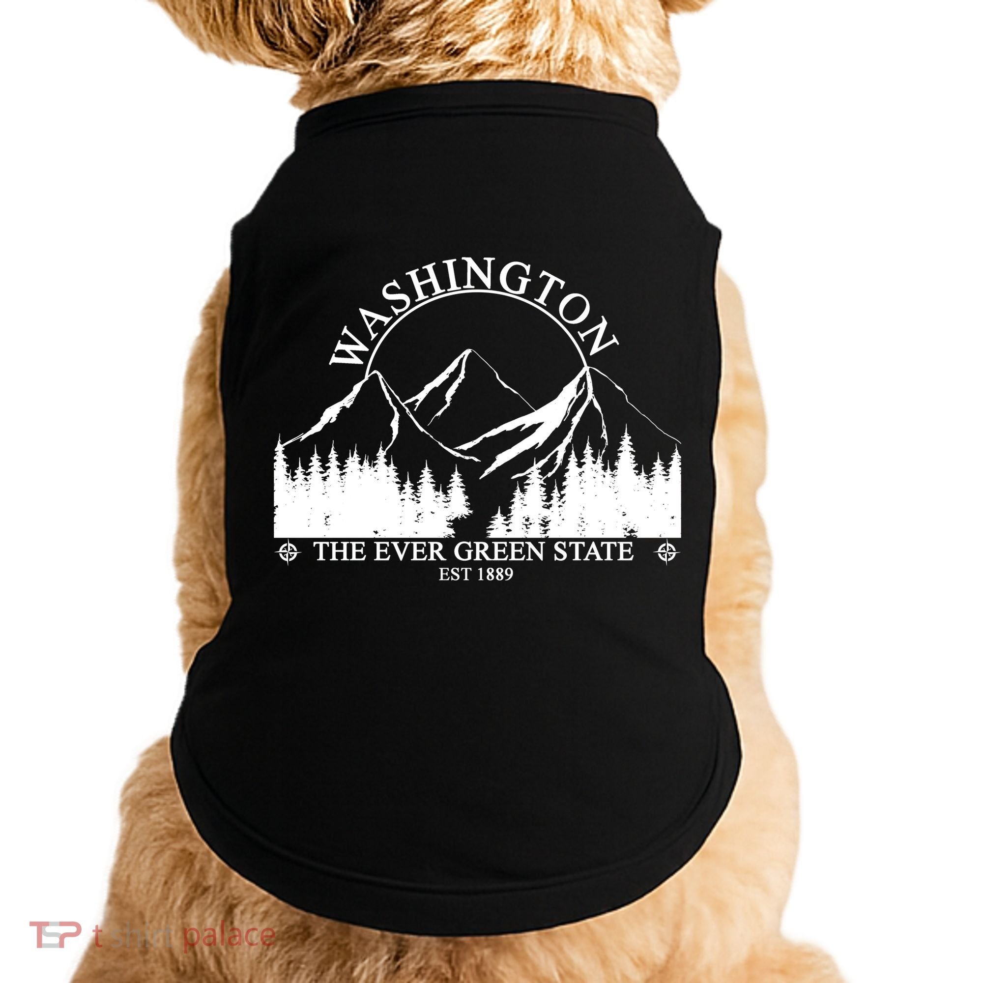 Washington The Ever Green State Doggie Tank
