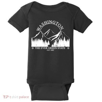 Washington The Ever Green State Baby Bodysuit