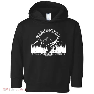 Washington The Ever Green State Toddler Hoodie