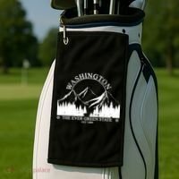 Washington The Ever Green State Golf Towel thumb 2
