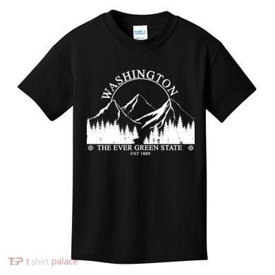 Washington The Ever Green State Kids T-Shirt