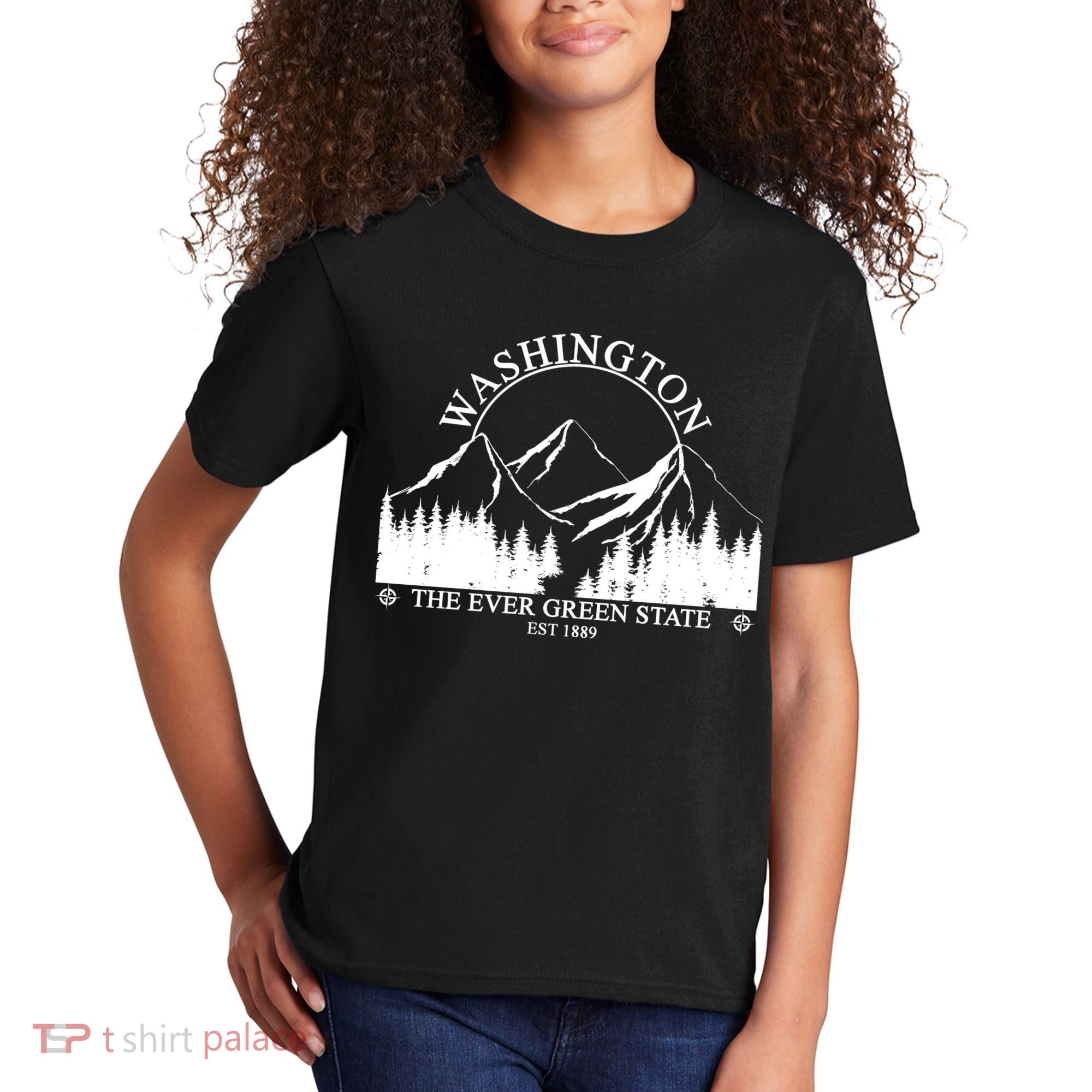Washington The Ever Green State Kids T-Shirt