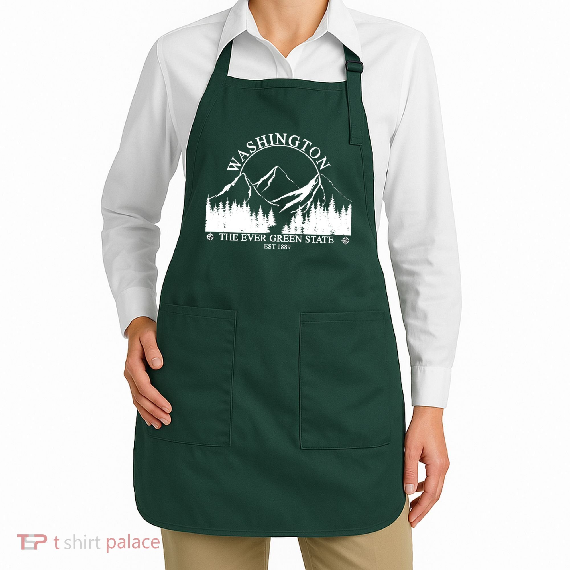 Washington The Ever Green State Apron