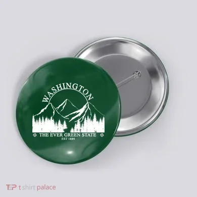 Washington The Ever Green State Button