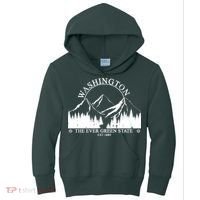 Washington The Ever Green State Kids Hoodie thumb 0
