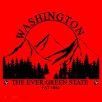 Washington The Ever Green State Santa Hat thumb 1