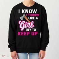 Womens Axe Throwing Quote For Your Axe Throwing Girlfriend Women's Sweatshirt thumb 0