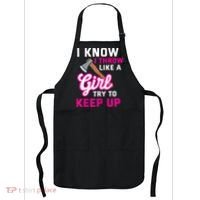 Womens Axe Throwing Quote For Your Axe Throwing Girlfriend Apron thumb 0