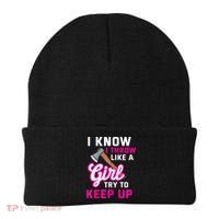 Womens Axe Throwing Quote For Your Axe Throwing Girlfriend Beanie thumb 0