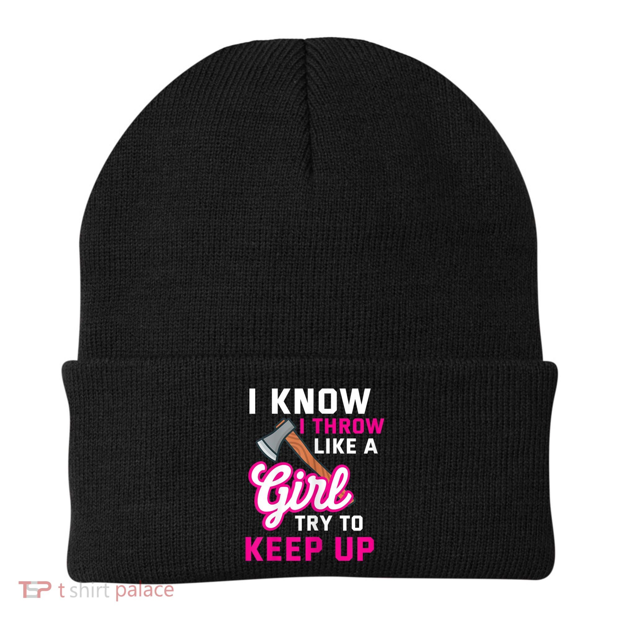 Womens Axe Throwing Quote For Your Axe Throwing Girlfriend Beanie