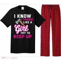 Womens Axe Throwing Quote For Your Axe Throwing Girlfriend Pajama Set thumb 0
